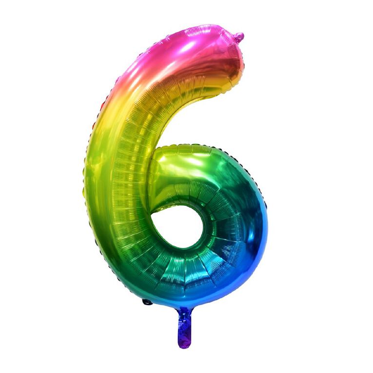 Party Inc Large Foil Balloon Number #6, , hi-res