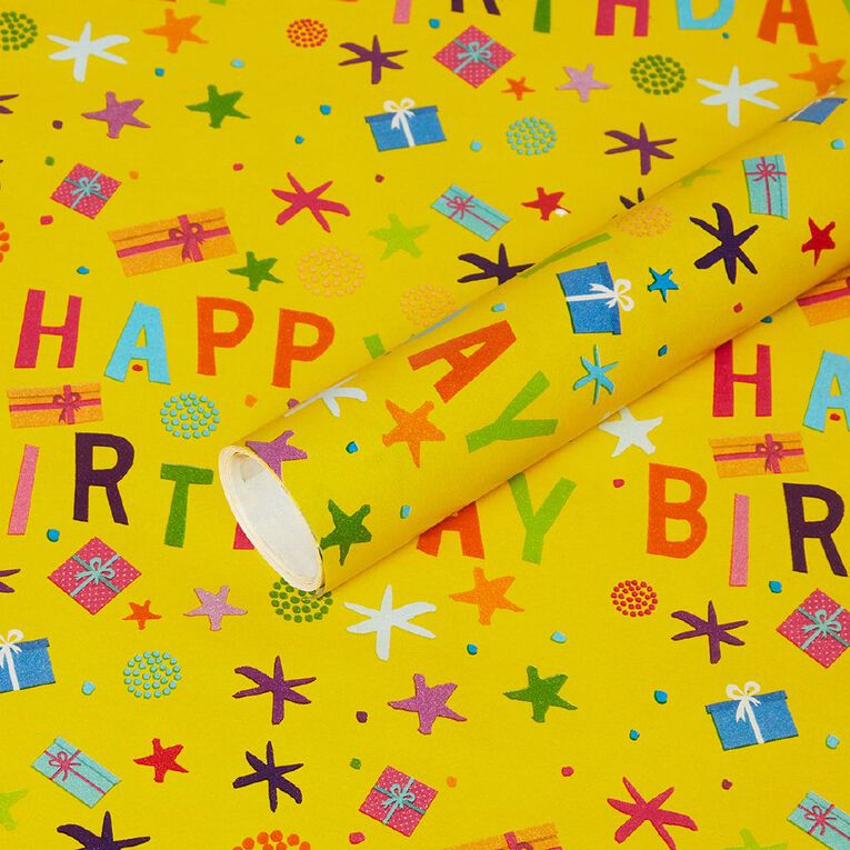 Party Inc Gift Wrap 60cm x 5m Assorted, , hi-res