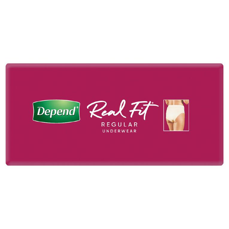 Depend Real Fit Regular Underwear Female Medium, , hi-res