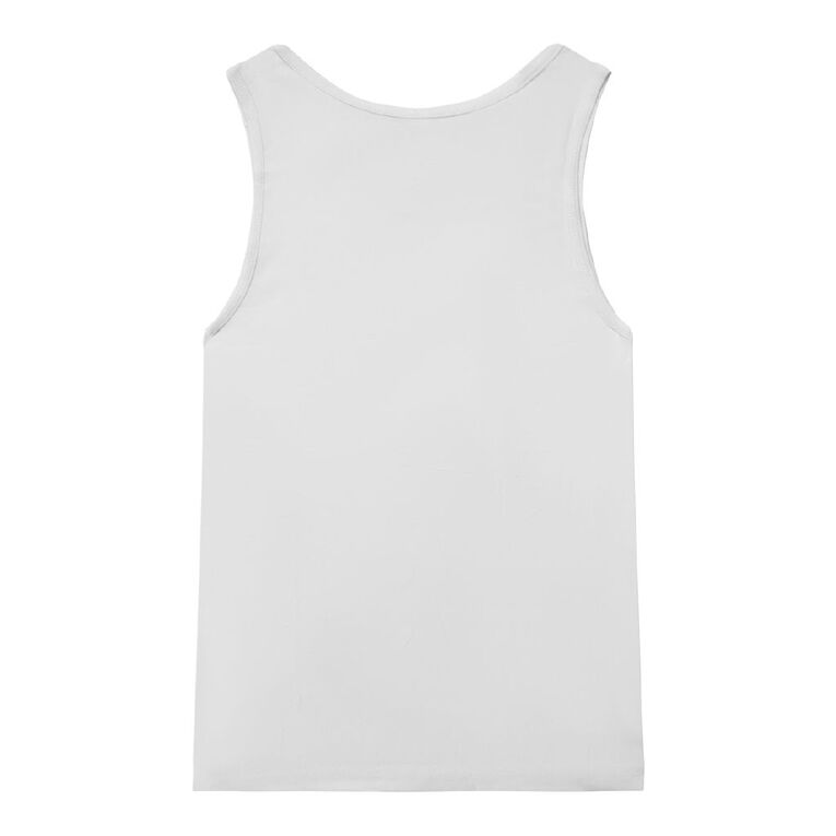 H&H Kids' Essential Singlet 2 Pack, Black/White, hi-res