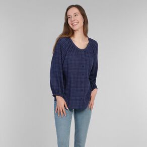 H&H Women's Boho Button Blouse