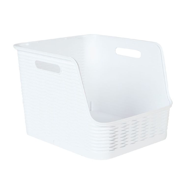 Living & Co Wave Stackable Storage White 21L, , hi-res