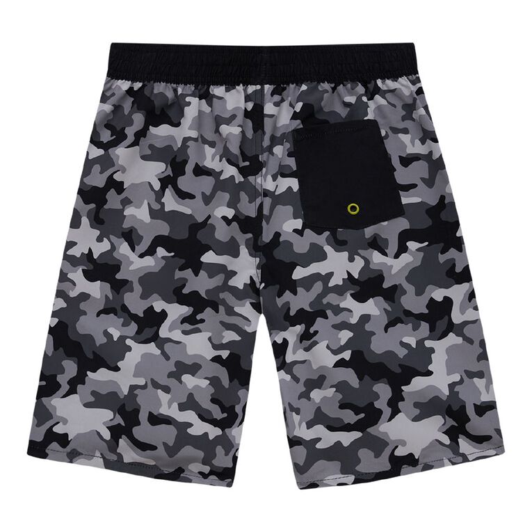 Young Original Printed Boardshorts, Black, hi-res