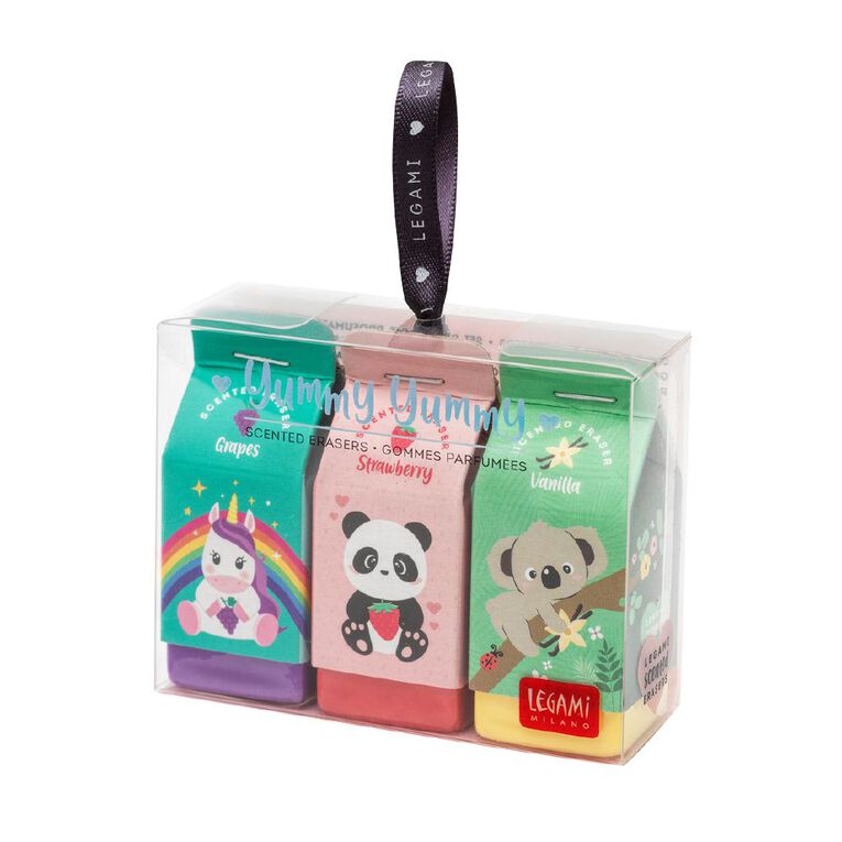 Legami Set of 3 Scented Erasers Yummy Yummy, , hi-res