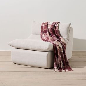 Living & Co Throw Check Plum 127cm x 152cm