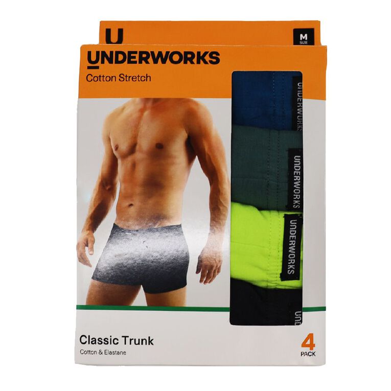 Underworks Men's Trunks 4 Pack, Forest, hi-res