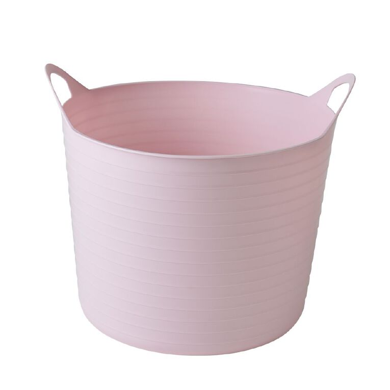 Living & Co Round Flexi Tub 60L Pink Light 60L, , hi-res