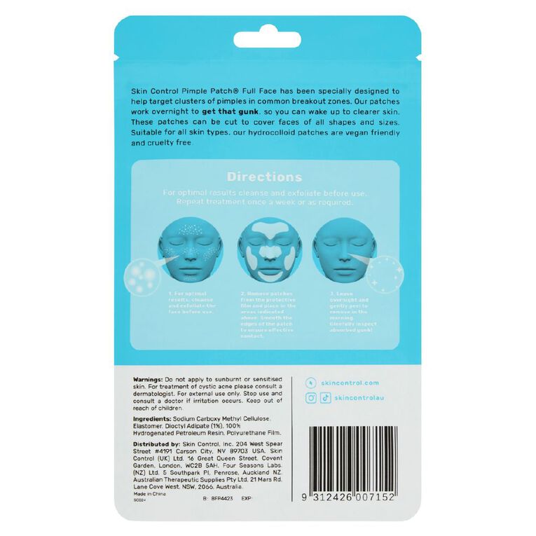 Skin Control Pimple Patch Full Face 5 Pack, , hi-res