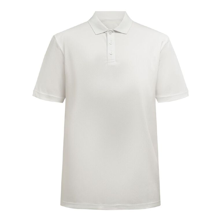 Active Intent Men's Cooldry Polo, White, hi-res