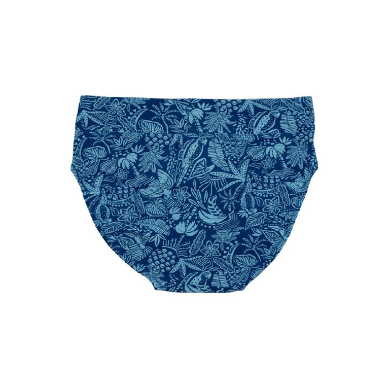 Underworks Women's Smooth Line Hi-Cut Briefs 2 Pack, Blue Dark W26 PARROT, hi-res