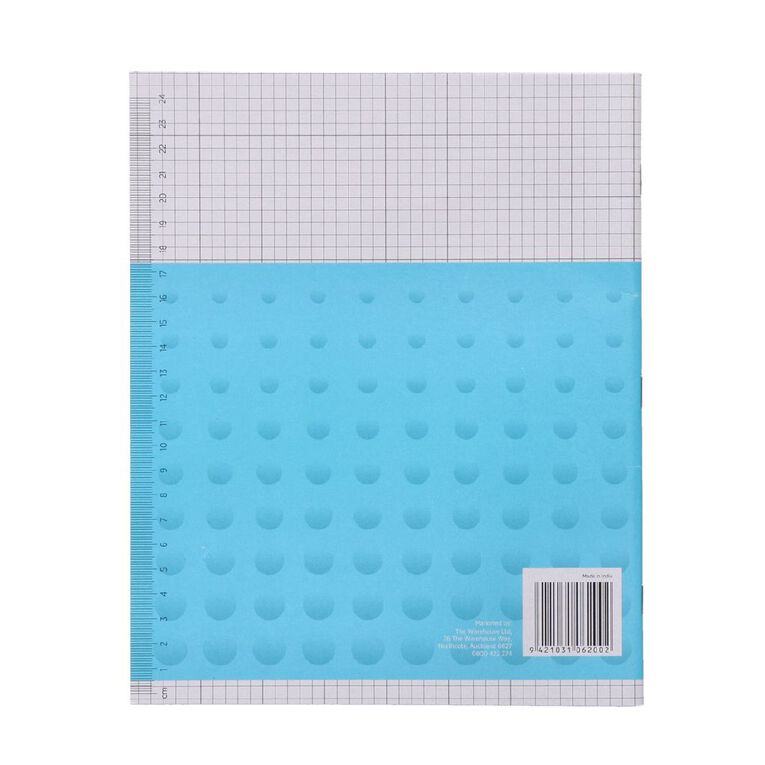 WS Exercise Book 1J5 5mm Quad 36 Leaf Blue Mid, , hi-res