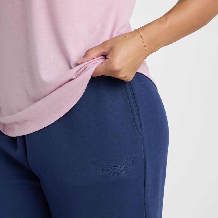 Lonsdale Women's Barrel Leg Pants, Blue Dark, hi-res