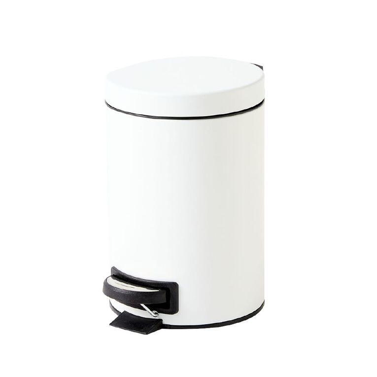 Living & Co Pedal Bin White 3L, , hi-res
