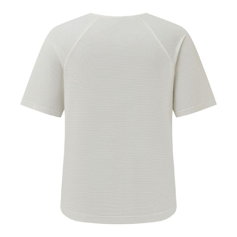 Active Intent Women's Boxy Mesh Tee, Cream, hi-res