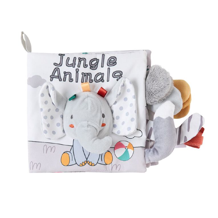 Babywise Baby Elephant Cloth Book Tied on Card, , hi-res