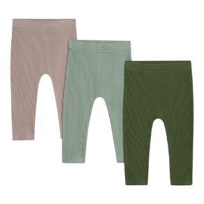Young Original Babies' Rib Leggings 3 Pack