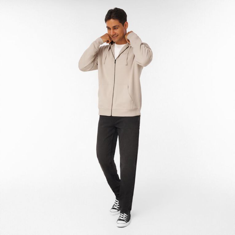 H&H Men's Zip Front Hood Sweat, Brown Light, hi-res