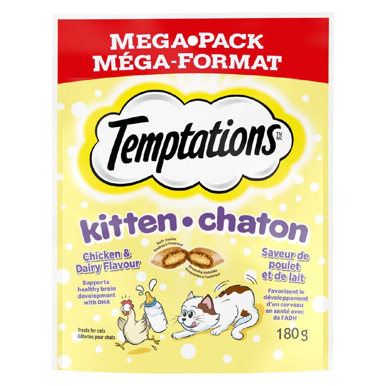 Temptations Kitten Cat Treats Chicken & Dairy 180g