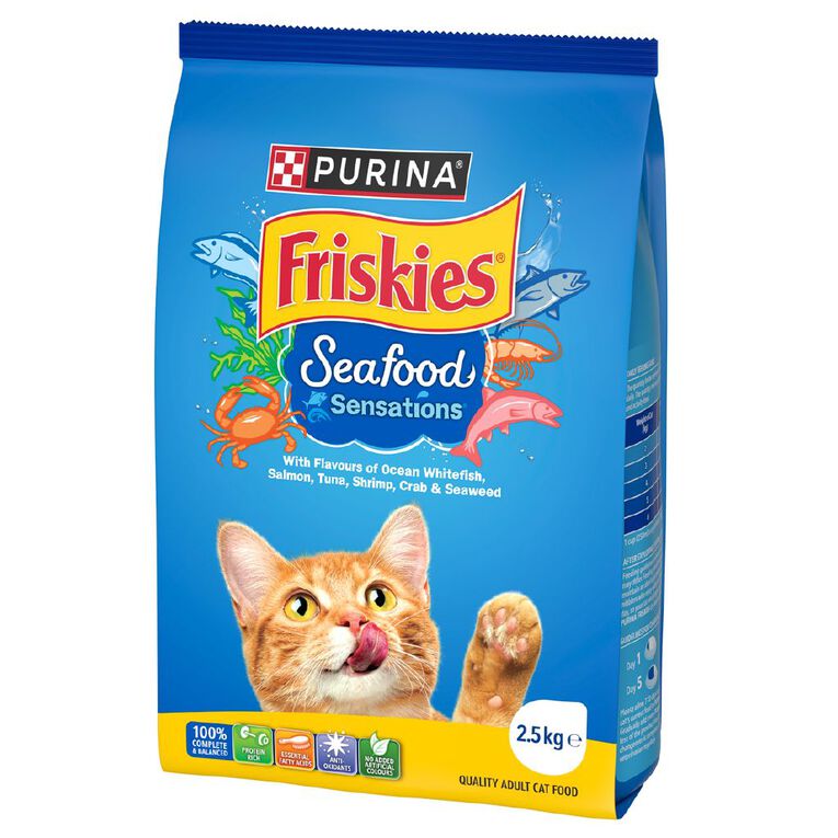 Friskies Seafood Sensations Dry Cat Food 2.5kg, , hi-res