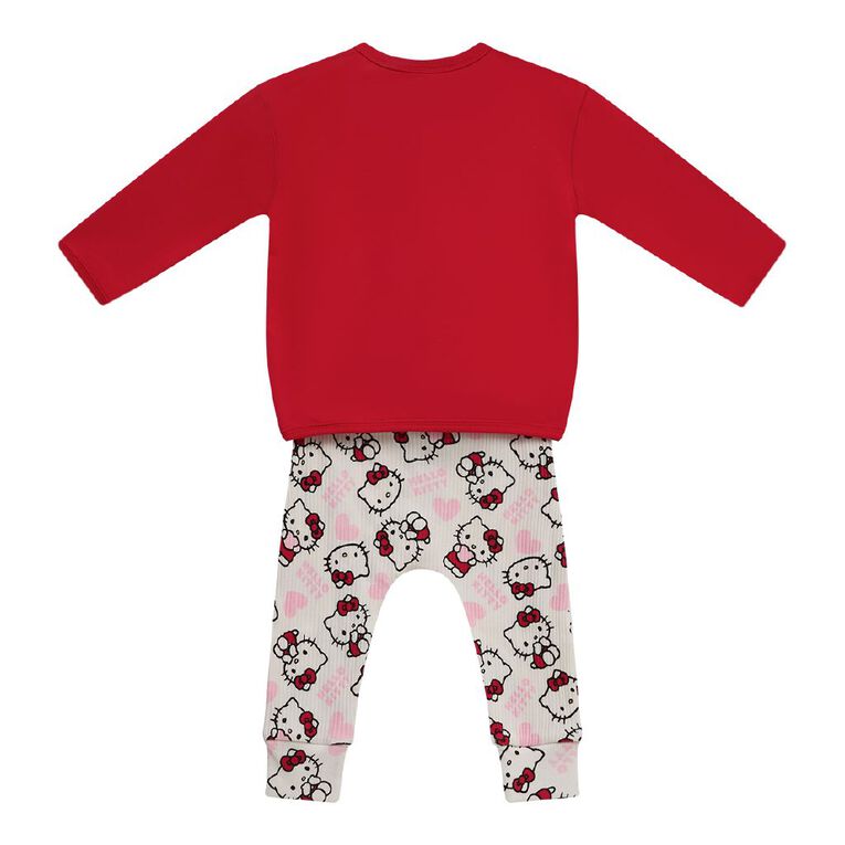 Hello Kitty Babies' 3 Piece Sweater Set, Red Mid, hi-res