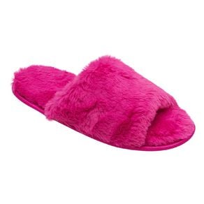 H&H Women's Fluffy Neon Strap Slippers