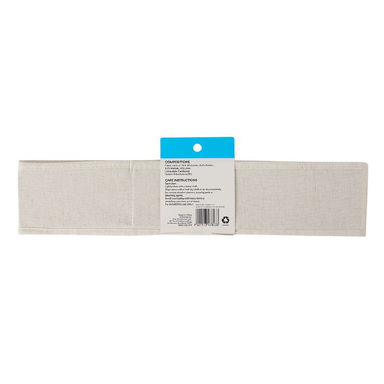 Living & Co Linen-Look Adjustable Drawer Organiser Cream, , hi-res