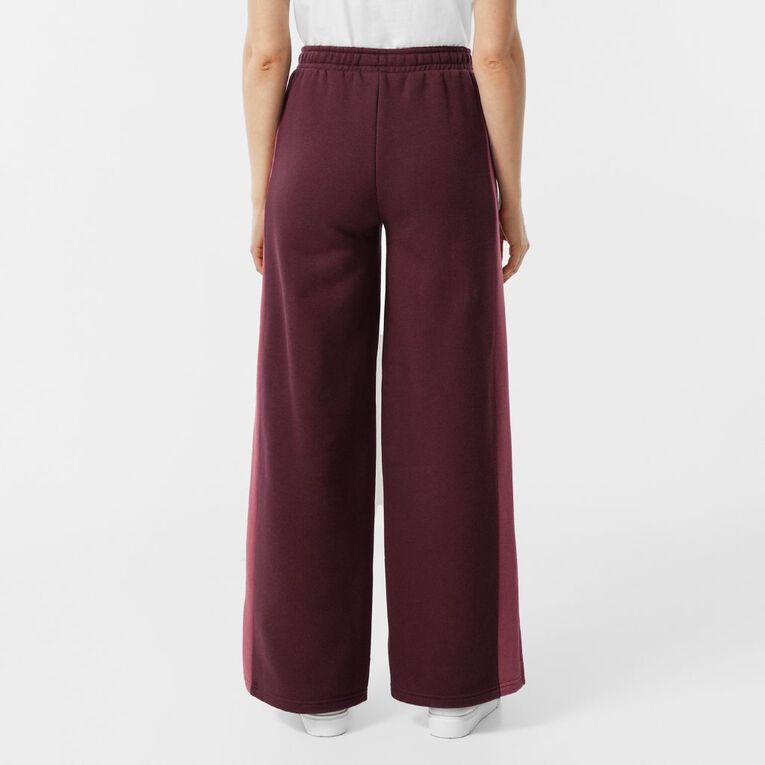 H&H Women's Wide Stripe Split Pants, Red Dark, hi-res