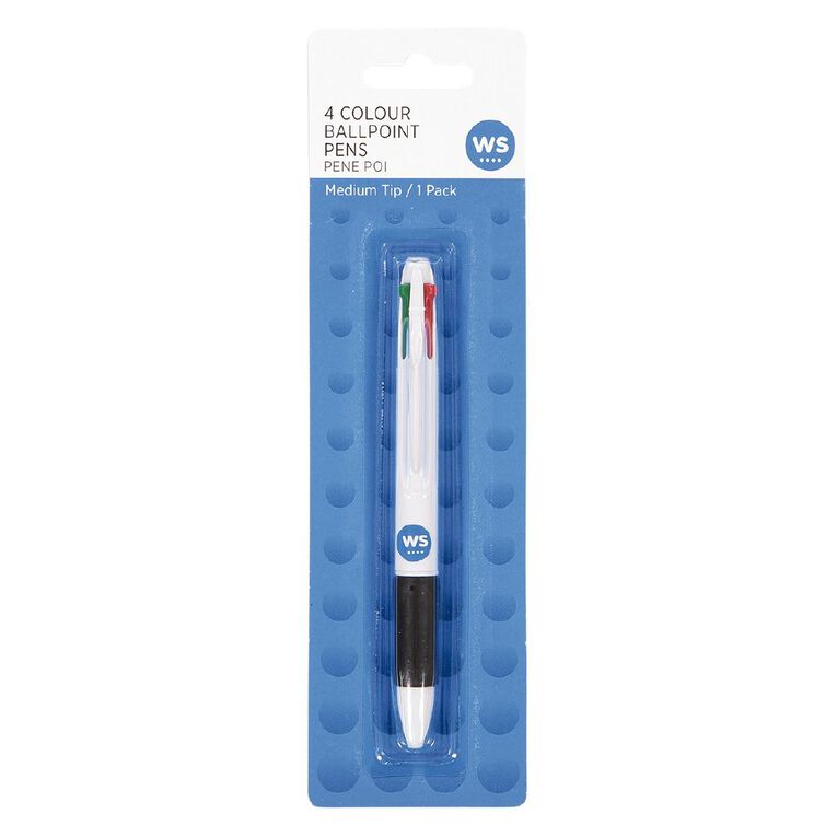 WS 4 Colour Grip Ballpoint Pen Multi-Coloured, , hi-res