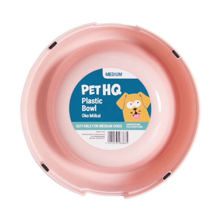 Pet HQ Plastic Bowl Pink Medium, , hi-res