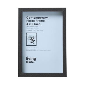 Living & Co Contemporary Photo Frame Black 4in x 6in