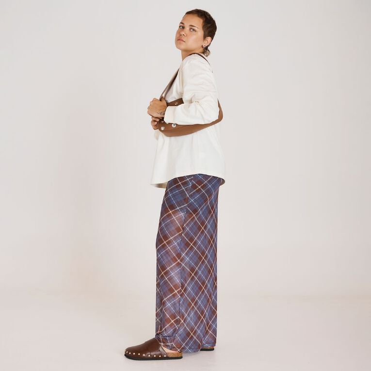 BRDRLESS Sienna Mesh Maxi Skirt, Brown Dark, hi-res