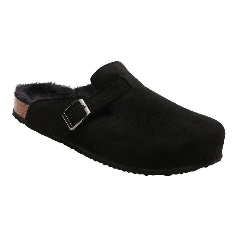 H&H Women's Clog Slippers, Black, hi-res