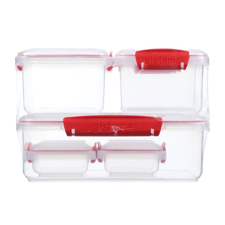 Sistema Klip it Red Essentials 6 Pack Clear Clear 6 Pack, , hi-res