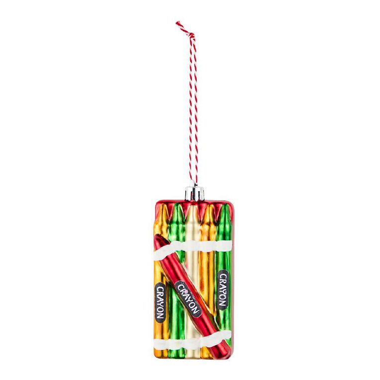 Wonderland Fun Festive Crayons Christmas Tree Decoration, , hi-res