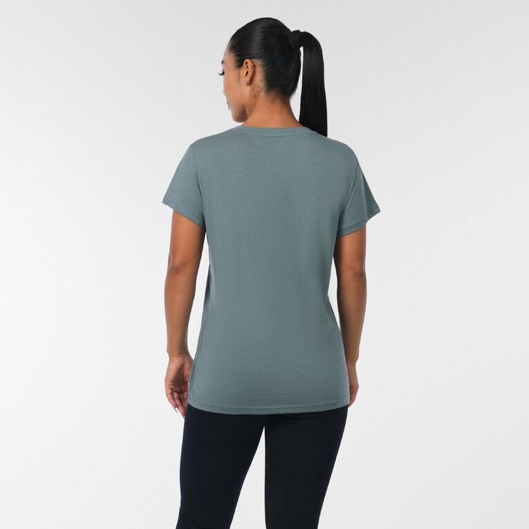 H&H Women's Essential Short Sleeve V-Neck Tee, Green Dark, hi-res