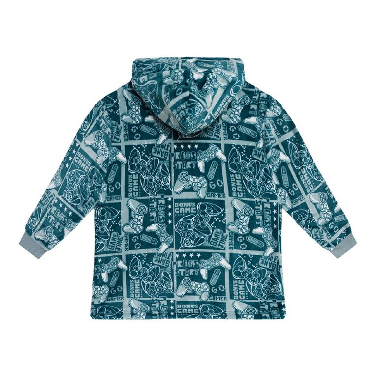 H&H Boys' Coral Fleece Hoodie, Green Dark GAMING, hi-res