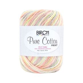 Birch Cotton Print 4Ply Worsted 100% Cotton 65G Summer Melon