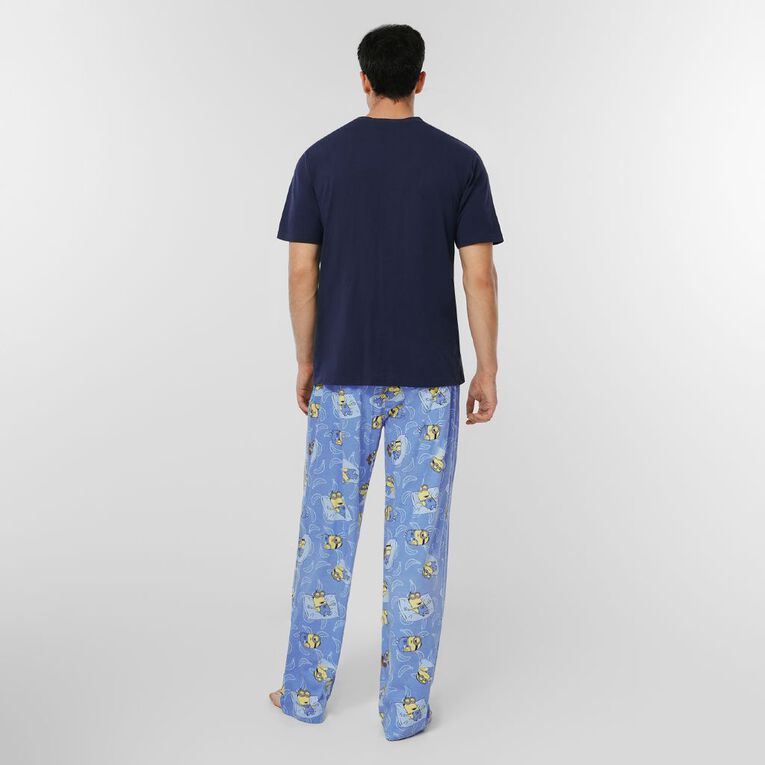 Minions Men's Jersey Pyjama Set, Blue Dark, hi-res