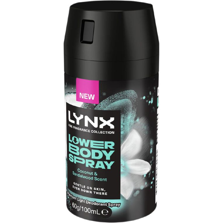 Lynx Lower Body Deo Spray Coconut 8X6 100ml, , hi-res