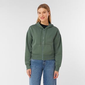 H&H Women's Crop Zip-Thru Hoodie