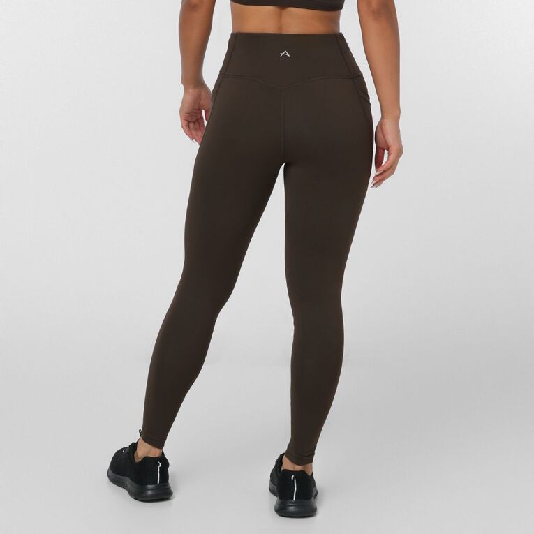 Active Intent Women's Side Pocket 7/8 Leggings, Brown Dark, hi-res