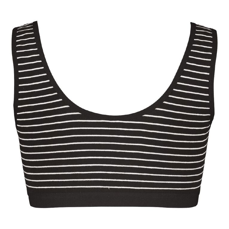 Women's Crop Top, Black/WHT, hi-res