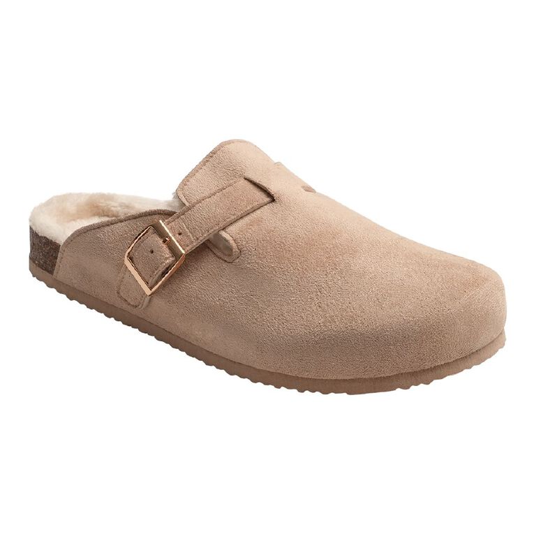 H&H Women's Clog Slippers, Brown Light, hi-res