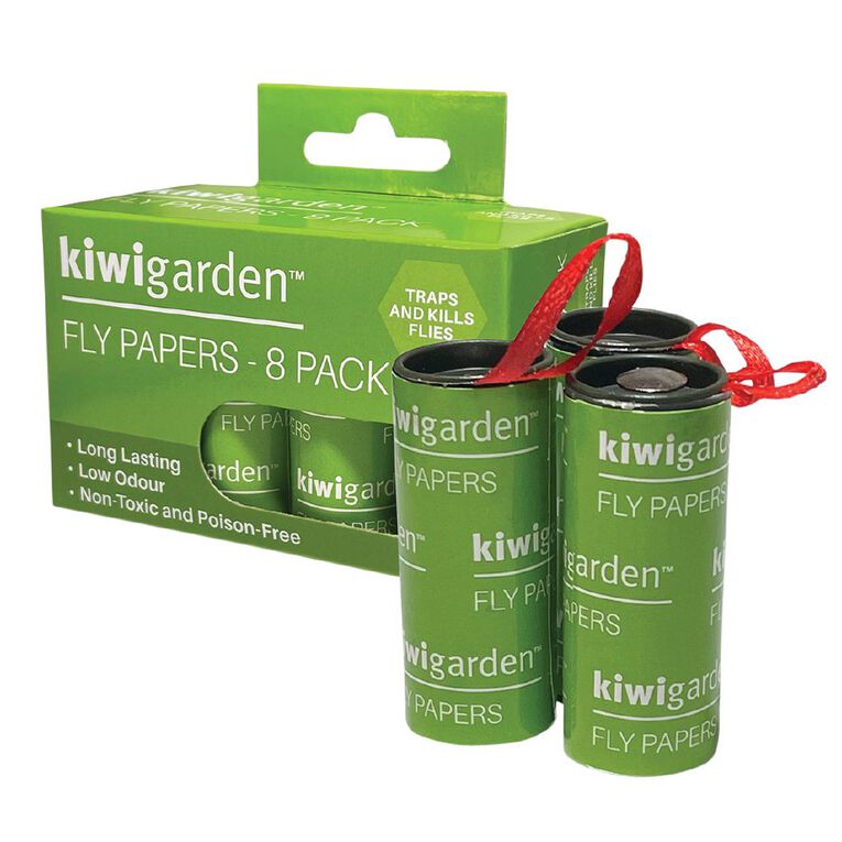 Kiwi Garden Fly Paper Sticky Trap Roll 8 Pack | The Warehouse