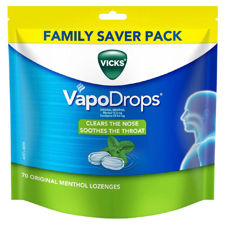 Vicks VapoDrops Original Menthol Lozenges, , hi-res