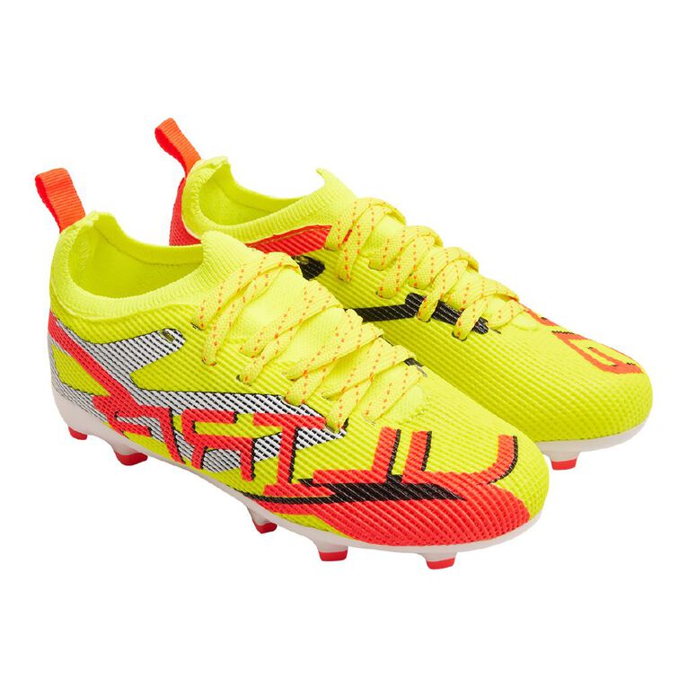 Active Intent Senior Kids' Hybrid Play Football Shoes, Yellow, hi-res