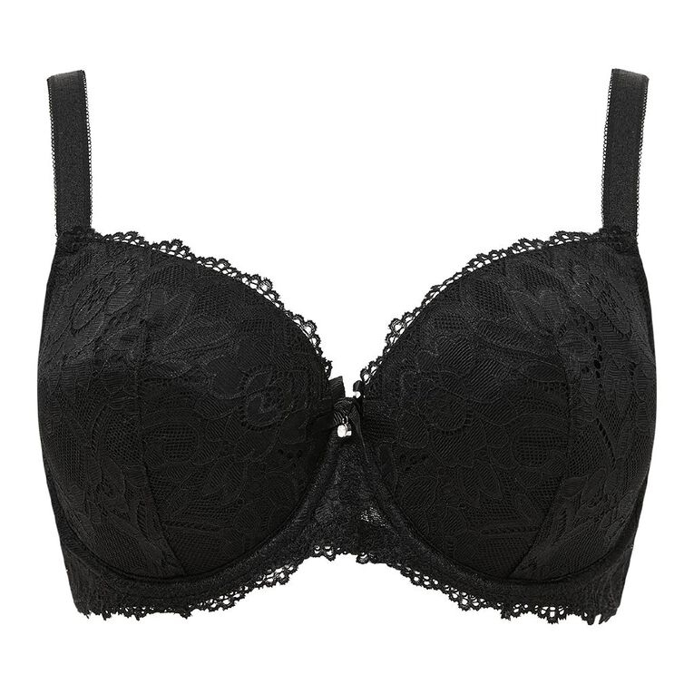 H&H Women's Belle Lace ContouR Full Cup Bra, Black, hi-res