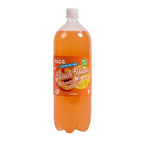 nice 99% sugar free peach yuzu carbonated soft drink 1.5 l