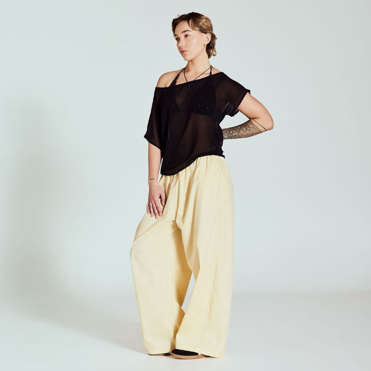 BRDRLESS Cora Baggy Pants, Yellow Light, hi-res