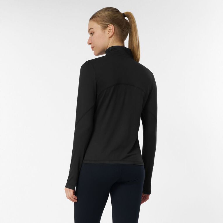Active Intent Women's Quarter Zip Sweatshirt, Black, hi-res